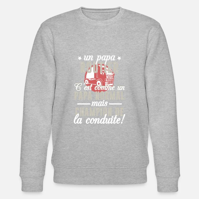 un papa ROUTIER - Sweat bio CHANGER Stanley/Stella Unisexe - gris chiné