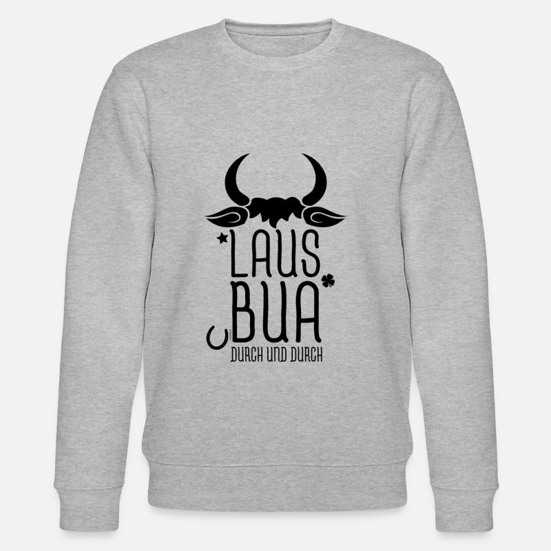 LAUSBUA Bayrisch Geschenkidee - Stanley/Stella Unisex Bio-Sweatshirt CHANGER  - Grau meliert