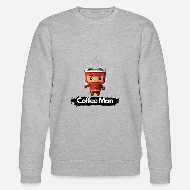 Coffee Man - Stanley/Stella Unisex Bio-Sweatshirt CHANGER  - Grau meliert