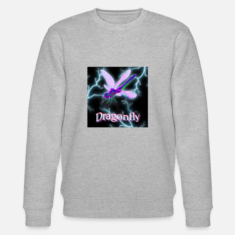 Trippy Dragonfly - Travis Scott Style - Stanley/Stella Unisex Bio-Sweatshirt CHANGER  - Grau meliert