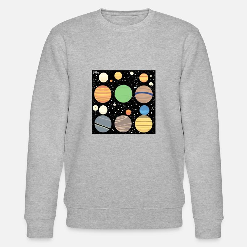 planètes dans l’espace - Sweat bio CHANGER Stanley/Stella Unisexe - gris chiné