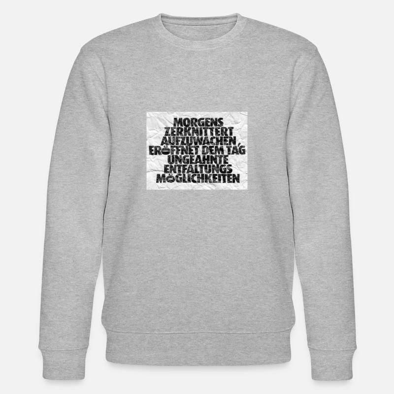 Morgenmuffel 2 - Stanley/Stella Unisex Bio-Sweatshirt CHANGER  - Grau meliert