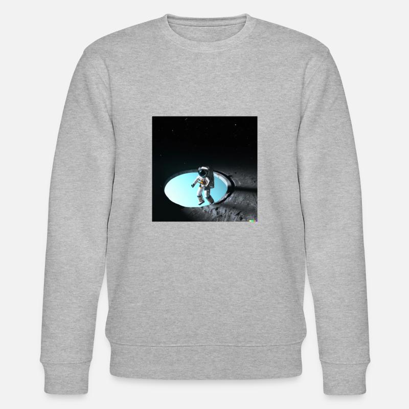 Astronaut in beiden Sphären - Stanley/Stella Unisex Bio-Sweatshirt CHANGER  - Grau meliert