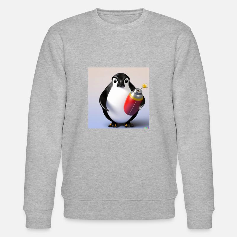 Pinguin-Bombe - Stanley/Stella Unisex Bio-Sweatshirt CHANGER  - Grau meliert