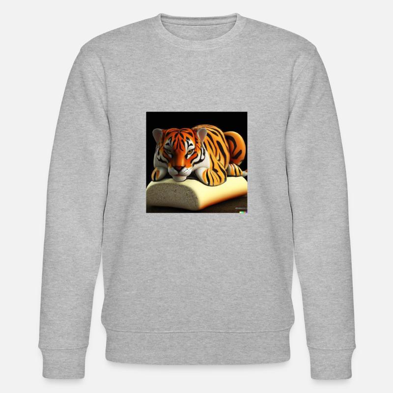 Fühl den Tiger in dir - Stanley/Stella Unisex Bio-Sweatshirt CHANGER  - Grau meliert