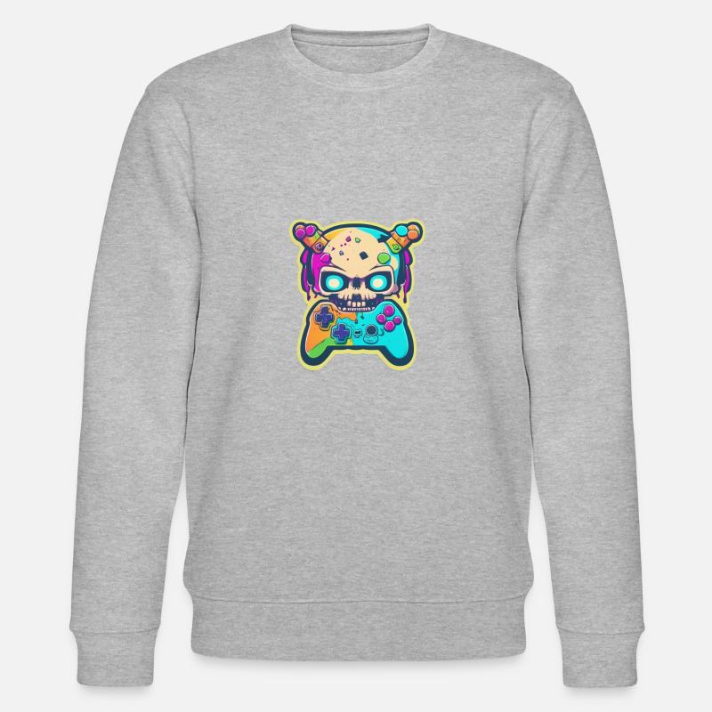 Skullhead Controller - Stanley/Stella CHANGER Unisex Organic Sweatshirt - heather grey