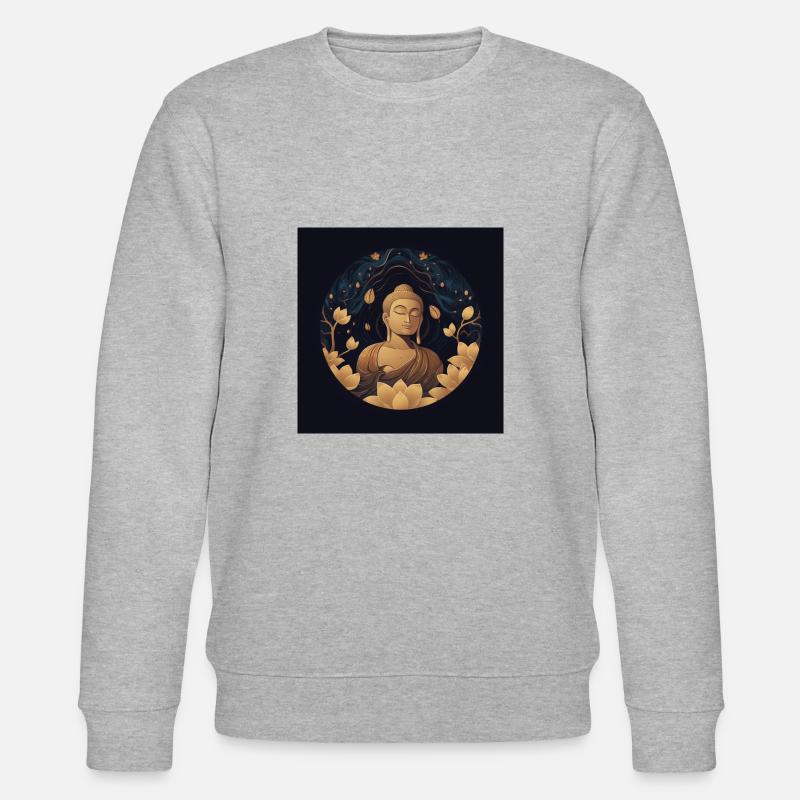 Buddha Artwork Classic - Stanley/Stella Unisex Bio-Sweatshirt CHANGER  - Grau meliert