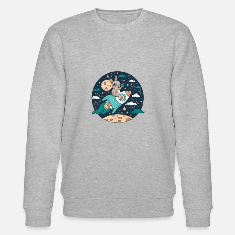 Moonbound Bunny Rocket - Sweat bio CHANGER Stanley/Stella Unisexe - gris chiné