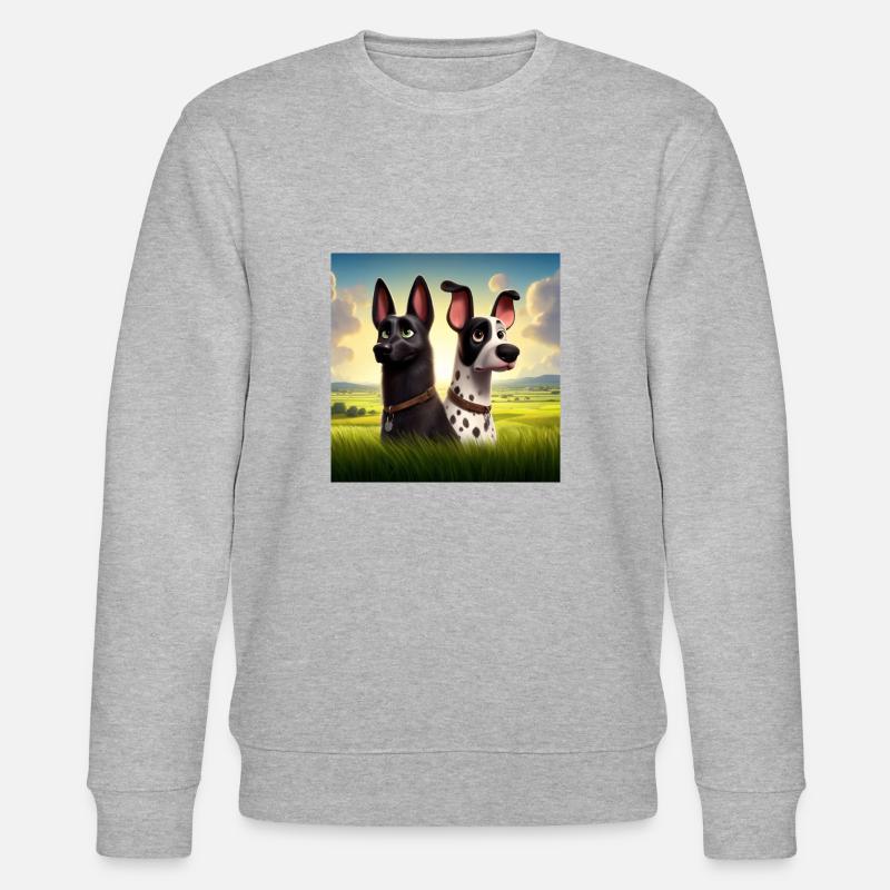 Deux chiens, chien, chiens - Sweat bio CHANGER Stanley/Stella Unisexe - gris chiné