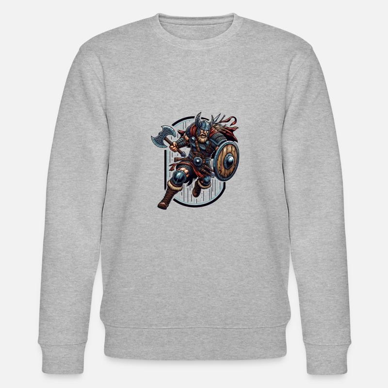 Der Axtwikinger - Stanley/Stella Unisex Bio-Sweatshirt CHANGER  - Grau meliert