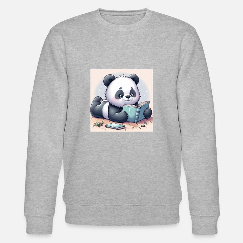 Panda Buch - Stanley/Stella Unisex Bio-Sweatshirt CHANGER  - Grau meliert