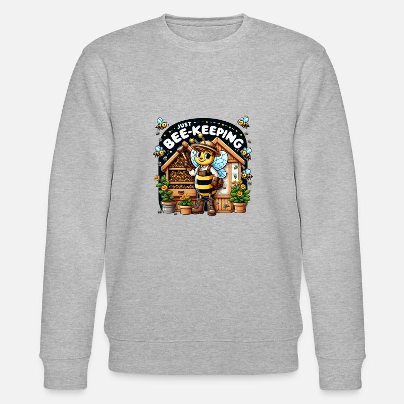 Just Bee-Keeping - Stanley/Stella Unisex Bio-Sweatshirt CHANGER  - Grau meliert