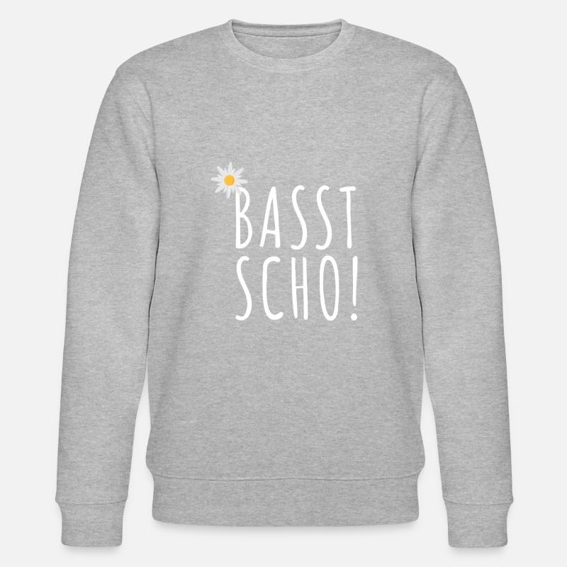 Basst Scho | Trachten Hirsch - Stanley/Stella Unisex Bio-Sweatshirt CHANGER  - Grau meliert