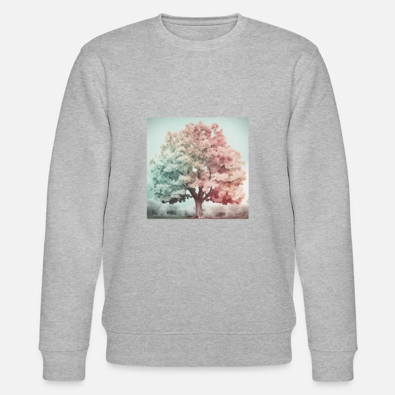 Seasons in a tree - Stanley/Stella CHANGER Unisex Organic Sweatshirt - heather grey