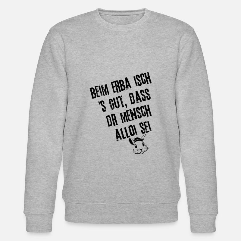 Erba-Einsicht | Redewendung - Stanley/Stella Unisex Bio-Sweatshirt CHANGER  - Grau meliert