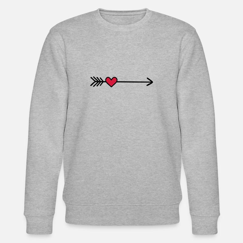 Herz - Stanley/Stella Unisex Bio-Sweatshirt CHANGER  - Grau meliert