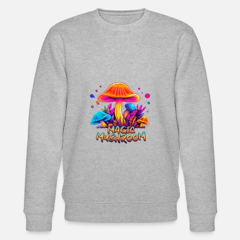 Magic Mushroom Bunt - Stanley/Stella Unisex Bio-Sweatshirt CHANGER  - Grau meliert