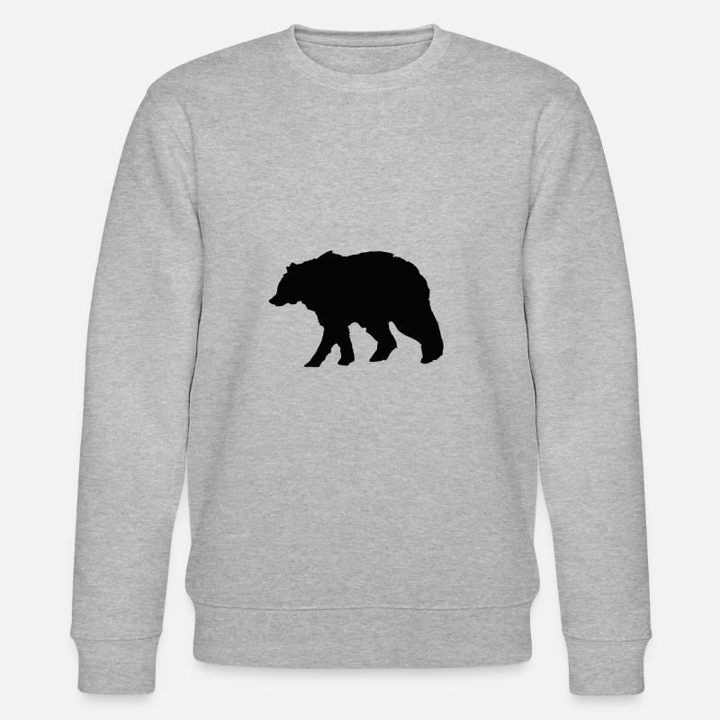Grizzly Bär (Tier) - Stanley/Stella Unisex Bio-Sweatshirt CHANGER  - Grau meliert