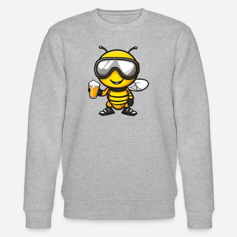 Biene Apres Ski Bier - Stanley/Stella Unisex Bio-Sweatshirt CHANGER - Grau meliert