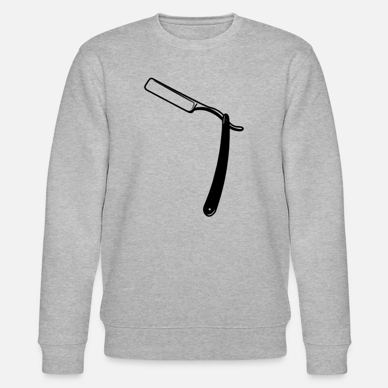 Rasiermesseroffenes transparentes Schattenbild - Stanley/Stella Unisex Bio-Sweatshirt CHANGER  - Grau meliert