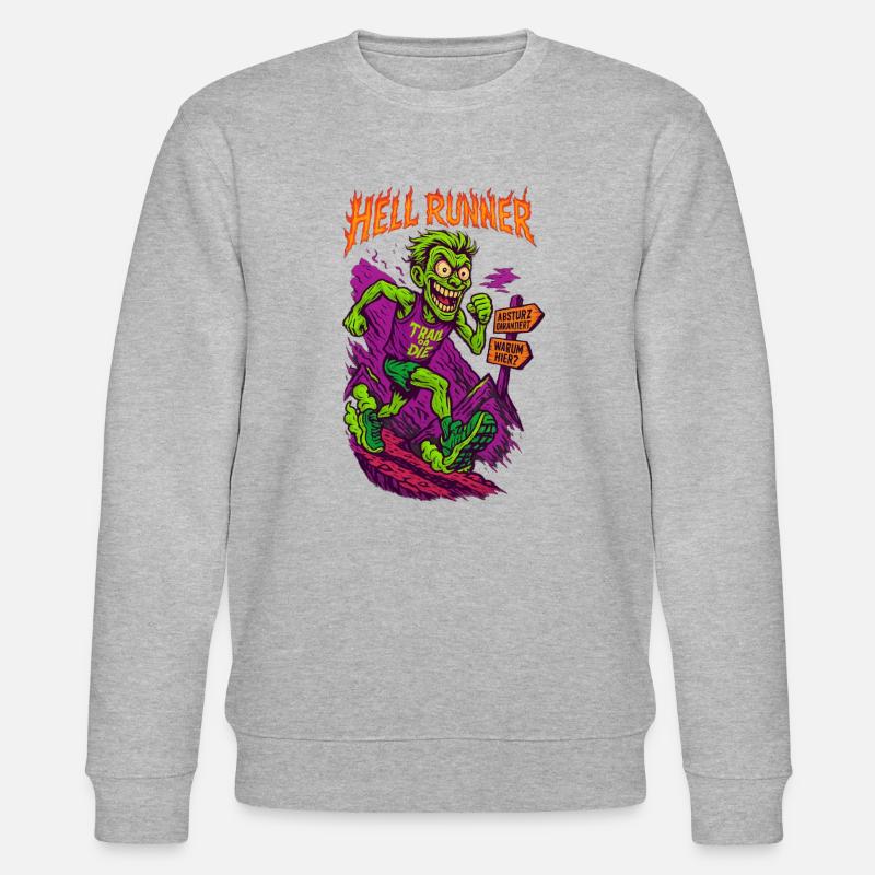 HELL RUNNER - Stanley/Stella CHANGER Unisex Organic Sweatshirt - heather grey
