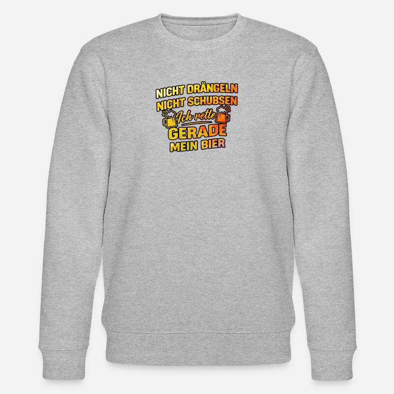 Rette mein bier - Stanley/Stella Unisex Bio-Sweatshirt CHANGER  - Grau meliert