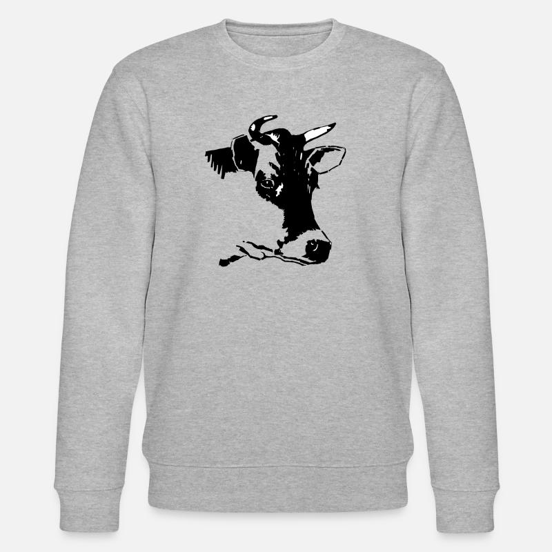 Kuh - Stanley/Stella Unisex Bio-Sweatshirt CHANGER  - Grau meliert