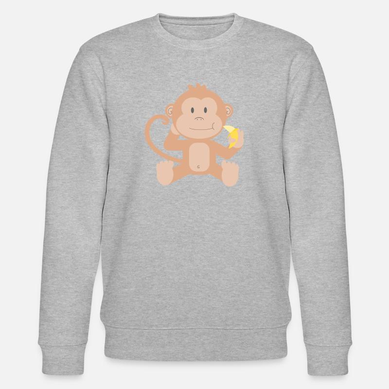 Bébé singe banane - Sweat bio CHANGER Stanley/Stella Unisexe - gris chiné