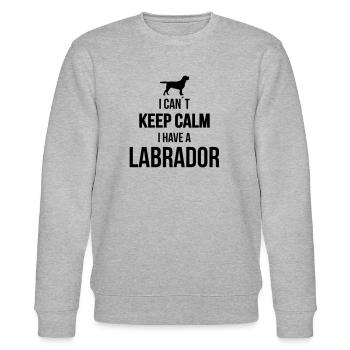 LABRADOR can´t keep calm - Stanley/Stella Unisex Bio-Sweatshirt CHANGER  - Grau meliert - Vorne - Nik (191cm) & Marisol (170cm)