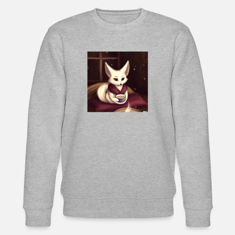 Fennek Wüstenfuchs - Stanley/Stella Unisex Bio-Sweatshirt CHANGER  - Grau meliert