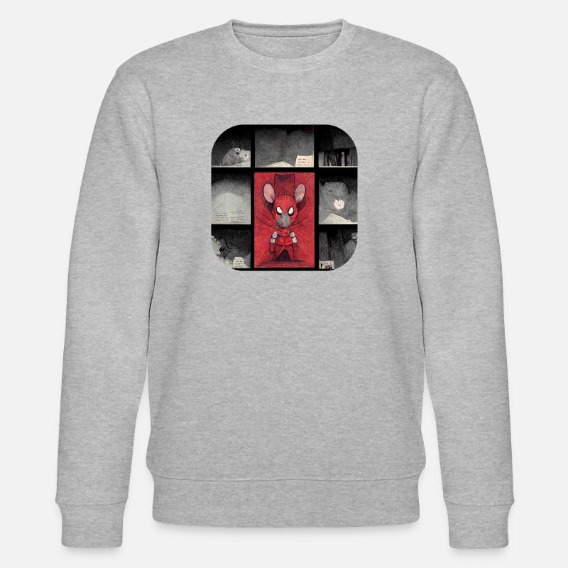 Superhelden Maus - Stanley/Stella Unisex Bio-Sweatshirt CHANGER  - Grau meliert