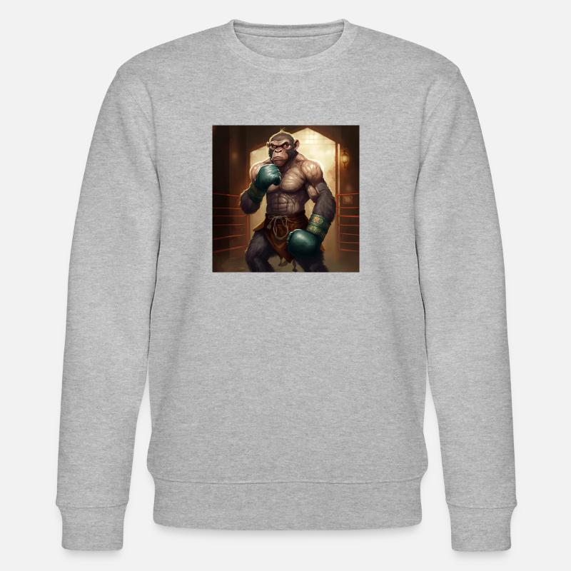 Boxeurs singes et combattants - Sweat bio CHANGER Stanley/Stella Unisexe - gris chiné