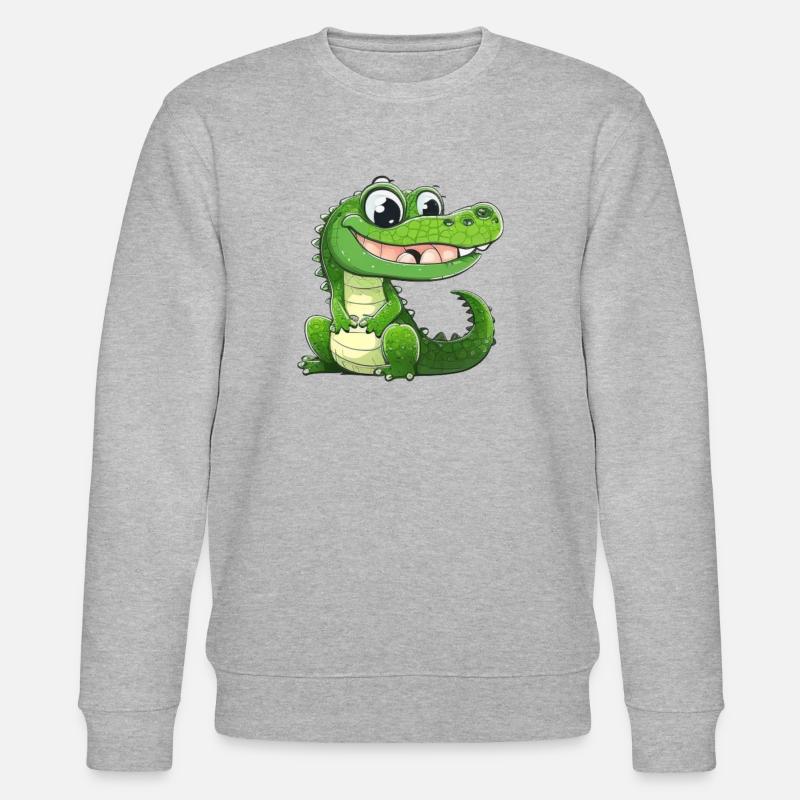 Ein Krokodil namens Tabalus - Stanley/Stella Unisex Bio-Sweatshirt CHANGER  - Grau meliert