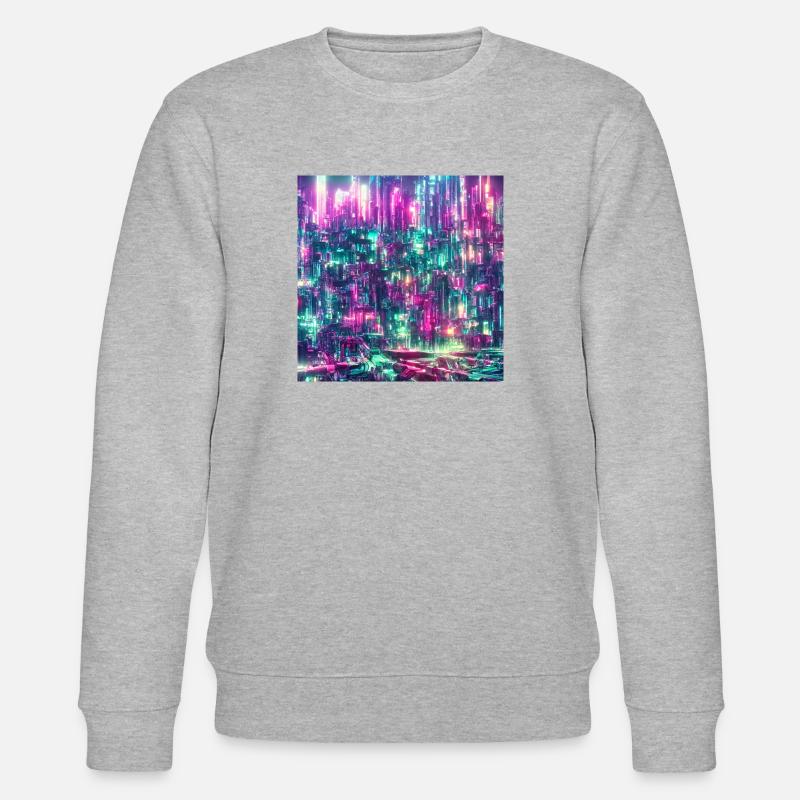 Neon Future - Stanley/Stella Unisex Bio-Sweatshirt CHANGER  - Grau meliert