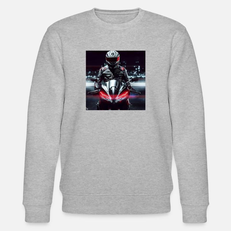 Motorrad digitale Kunst - Stanley/Stella Unisex Bio-Sweatshirt CHANGER  - Grau meliert