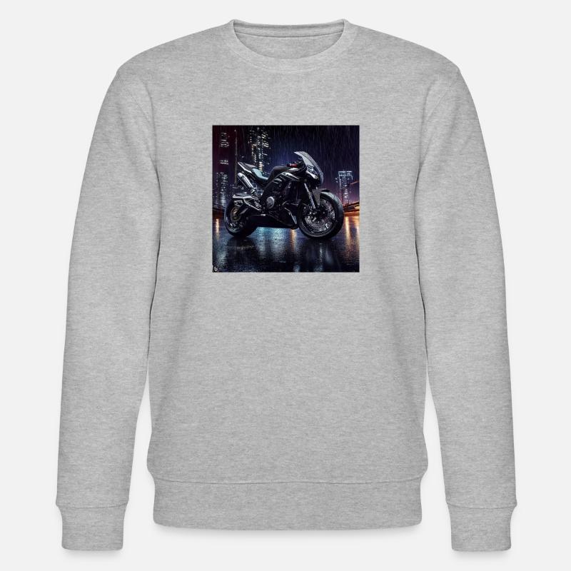 Motorrad digitale Kunst - Stanley/Stella Unisex Bio-Sweatshirt CHANGER  - Grau meliert