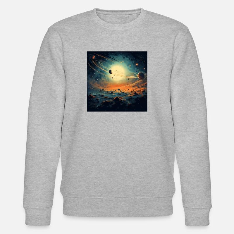 Sonnensystem, Multiverse, Universe - Stanley/Stella Unisex Bio-Sweatshirt CHANGER  - Grau meliert