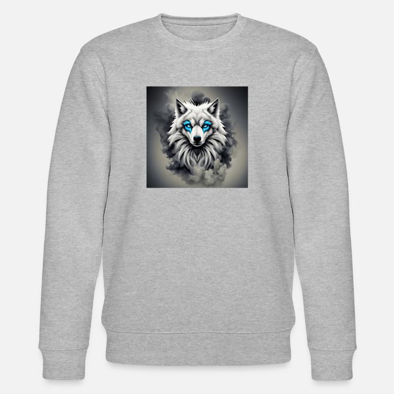 Wolfsblaue Augen - Stanley/Stella Unisex Bio-Sweatshirt CHANGER  - Grau meliert