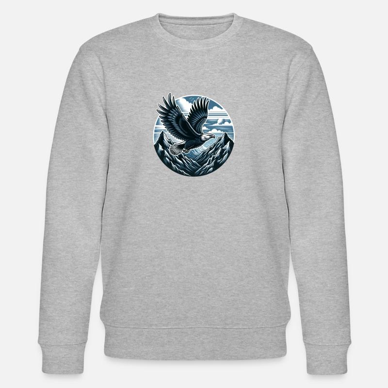 Majestätischer Adler - Stanley/Stella Unisex Bio-Sweatshirt CHANGER - Grau meliert