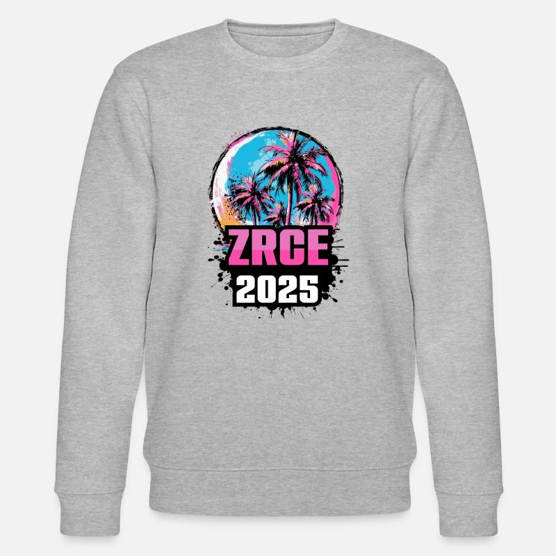 Zrce 2025 Palmen - Stanley/Stella Unisex Bio-Sweatshirt CHANGER  - Grau meliert