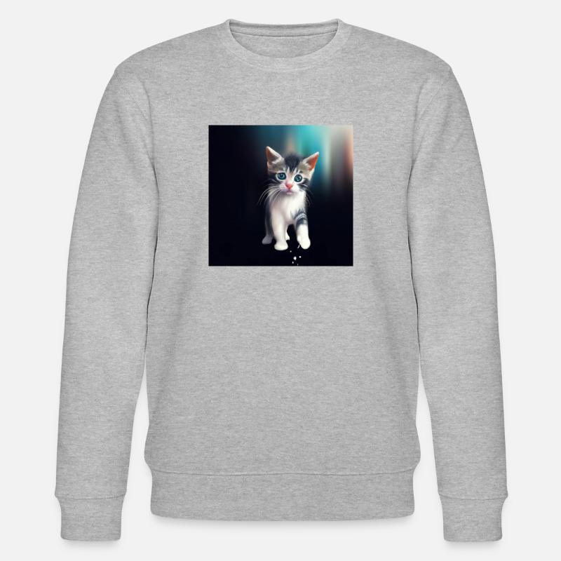 Chat mignon - Sweat bio CHANGER Stanley/Stella Unisexe - gris chiné