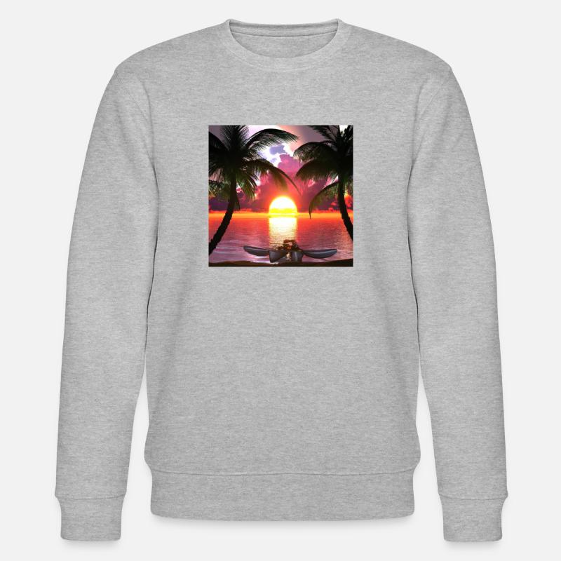 Coucher de soleil - Sweat bio CHANGER Stanley/Stella Unisexe - gris chiné