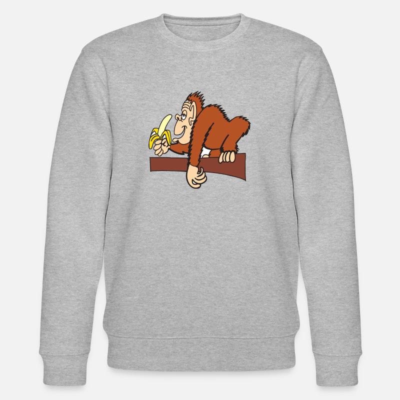 AFFE MIT BANANE! - Stanley/Stella Unisex Bio-Sweatshirt CHANGER  - Grau meliert