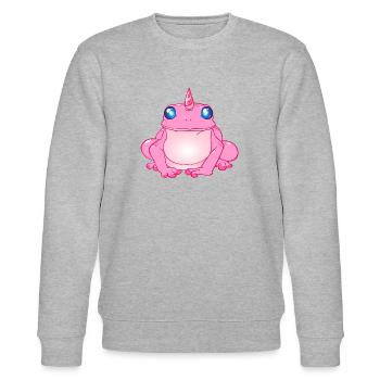 grenouille licorne crapaud rose - Sweat bio CHANGER Stanley/Stella Unisexe - gris chiné - Devant - Nik (191cm) & Marisol (170cm)
