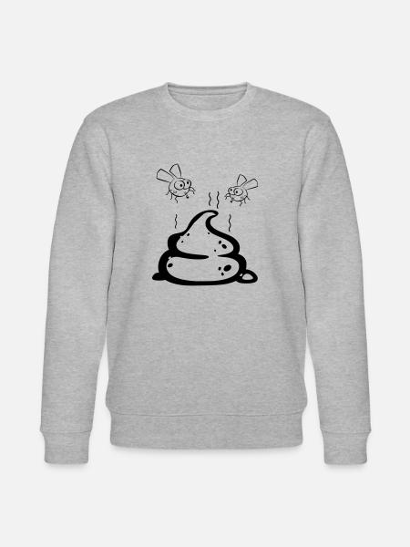 Scheisse mit Fliegenpaar - Stanley/Stella Unisex Bio-Sweatshirt CHANGER - Grau meliert