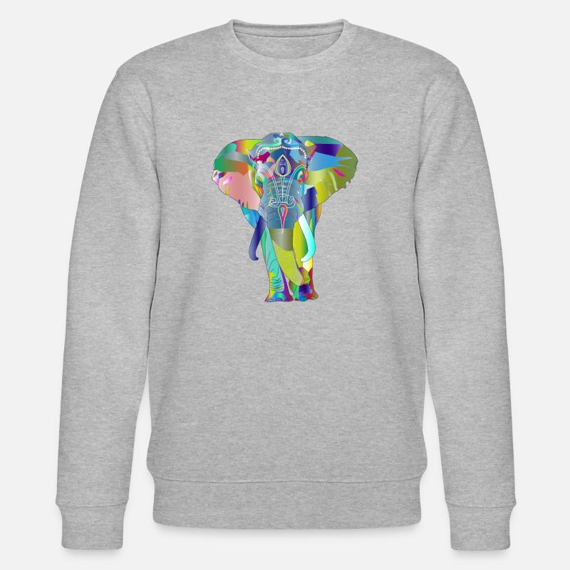 Elefant - Stanley/Stella Unisex Bio-Sweatshirt CHANGER  - Grau meliert