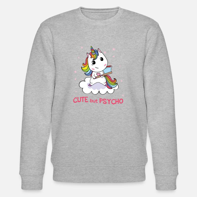 Cute but Psycho Einhorn - Stanley/Stella Unisex Bio-Sweatshirt CHANGER - undefined