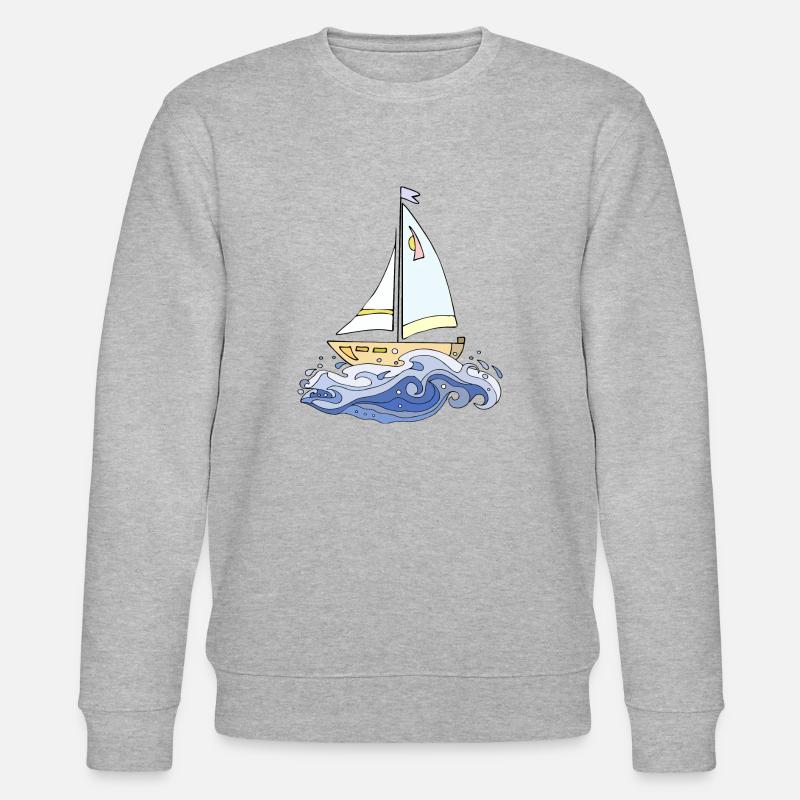 Segelboot - Stanley/Stella Unisex Bio-Sweatshirt CHANGER  - Grau meliert