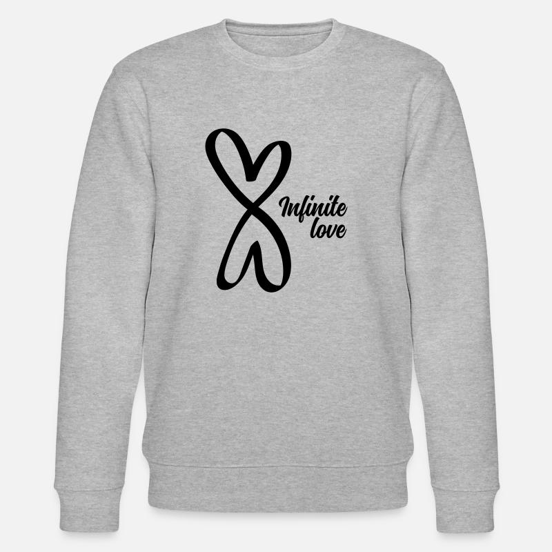 Infinite love - Stanley/Stella Unisex Bio-Sweatshirt CHANGER  - Grau meliert