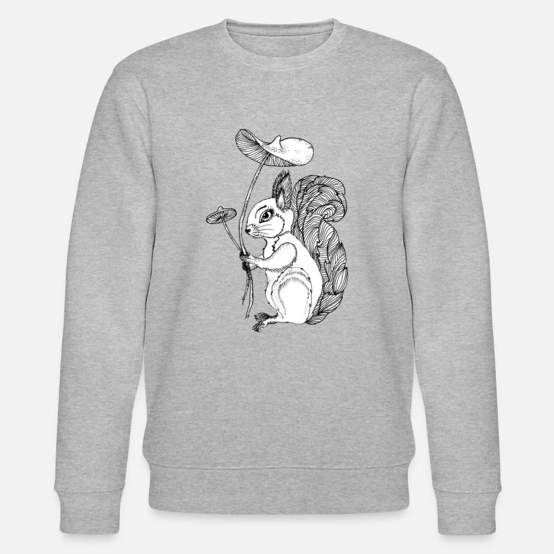 Écureuils et champignons - Sweat bio CHANGER Stanley/Stella Unisexe - gris chiné